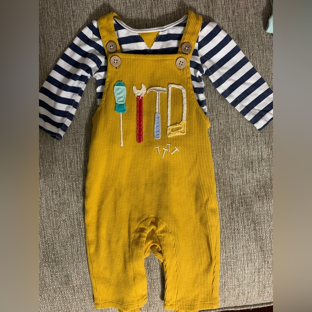 Boys MudPie Overall set